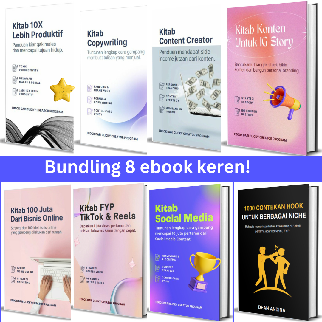 image for Bundling 8 Ebook Keren! + BONUS 1 free ebook! button