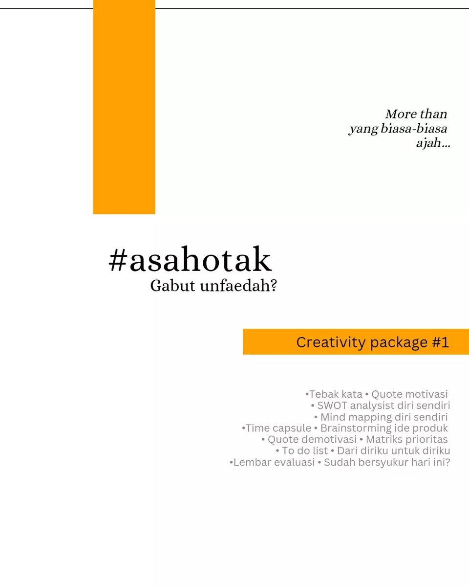 Image for [FREE] CREATIVE Workbook: #asahotak
