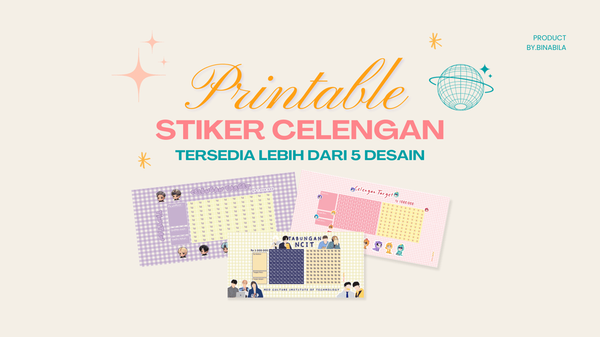 image for Printable Stiker Celengan Target button
