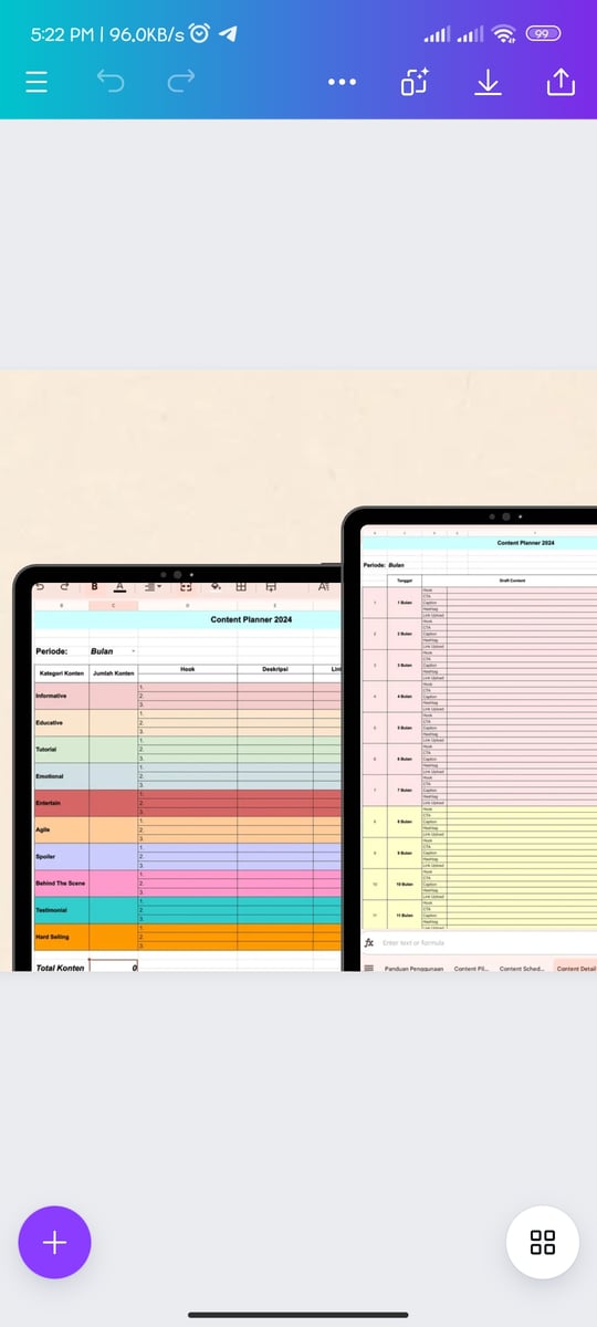 image for Template Content Planner Lengkap & Mudah button