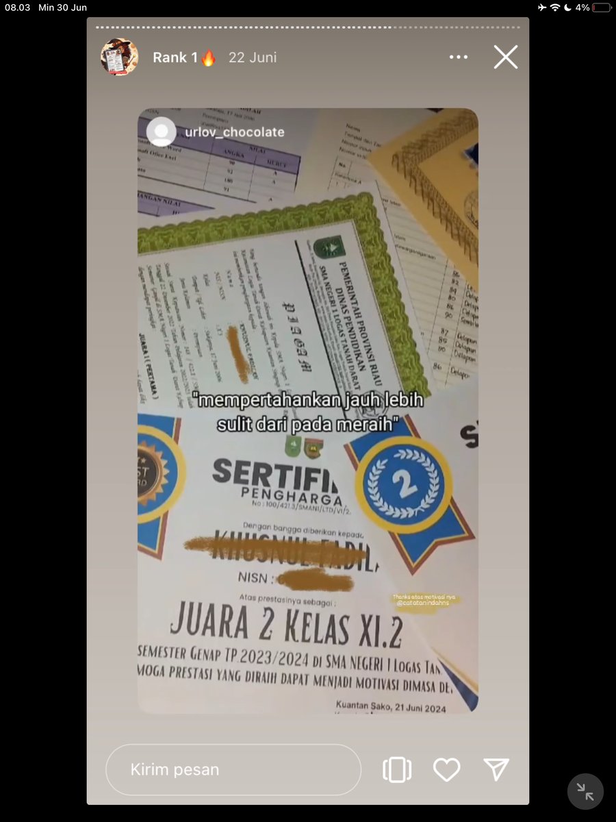 Image for FOTO KORBAN KECANDUAN BELAJAR PAKE "CATATAN INDAH" (GESER GAMBAR/CEK HIGHLIGHT IG CATATANINDAHNS BAGIAN "RANK 1"