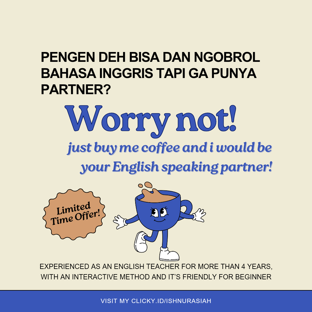 image for Traktir Aku Coffee untuk Jadi Speaking Partner Kamu button