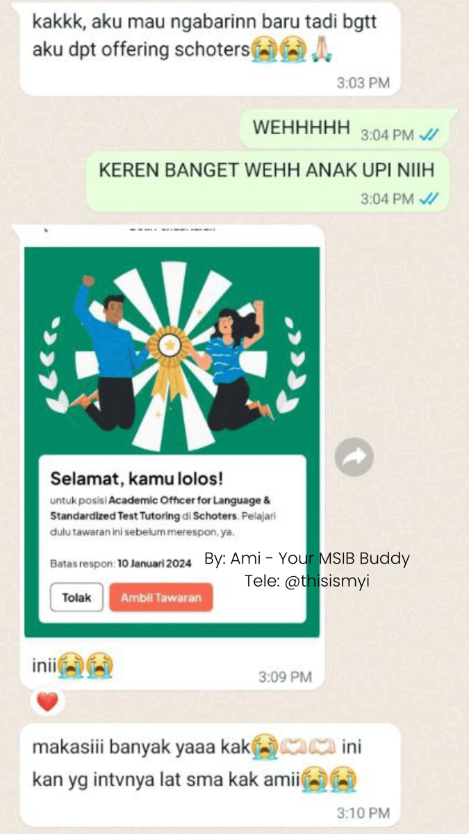 Image for Testimoni Bimbingan MSIB Batch 6