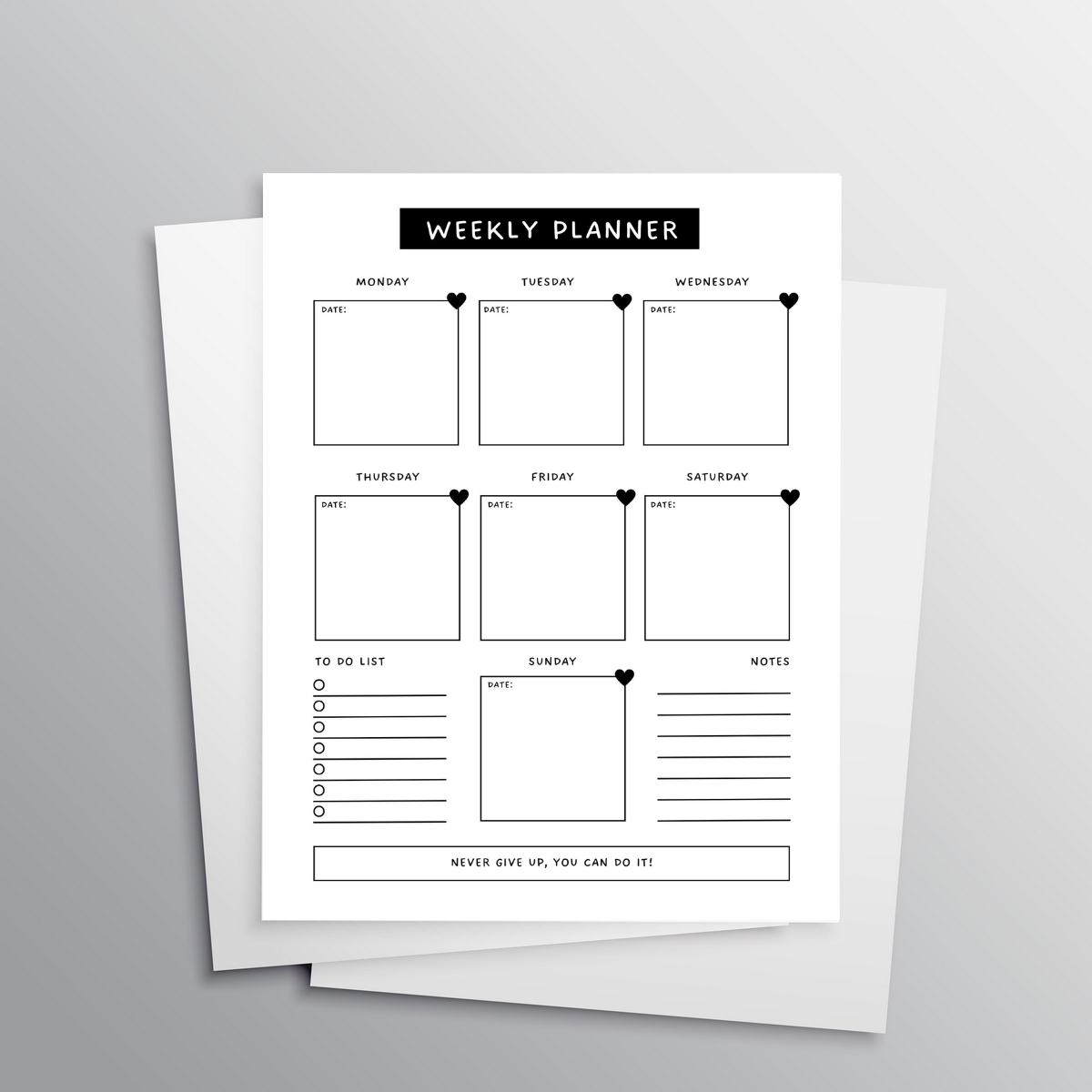 image for [FREE] Weekly Planner - Printable button