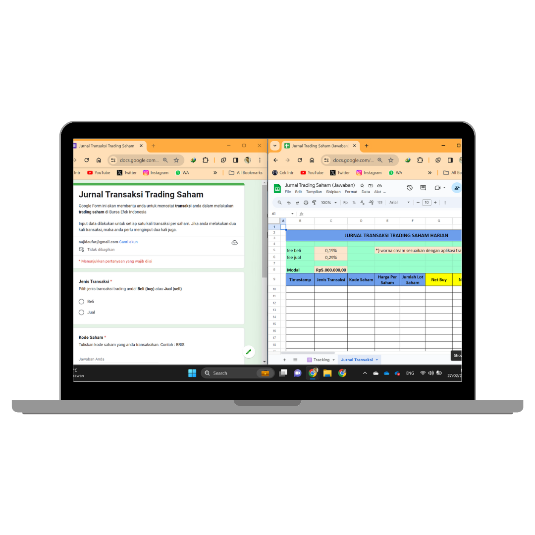 image for MUDAH ! Jurnal Transaksi Trading Saham Siap Pakai button