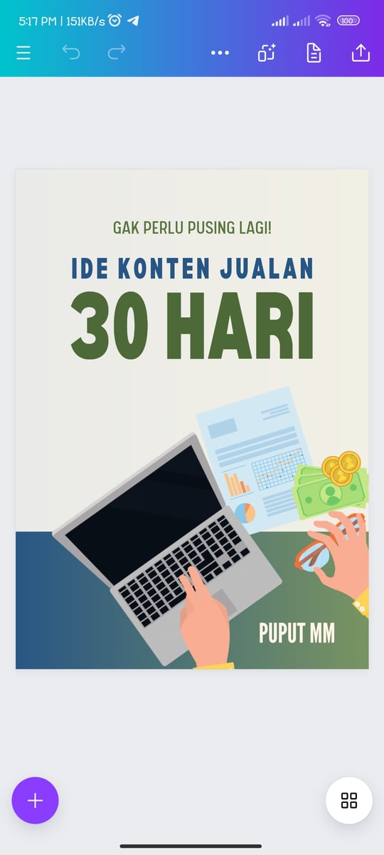 image for Ebook Ide Konten Jualan Untuk 30 Hari button