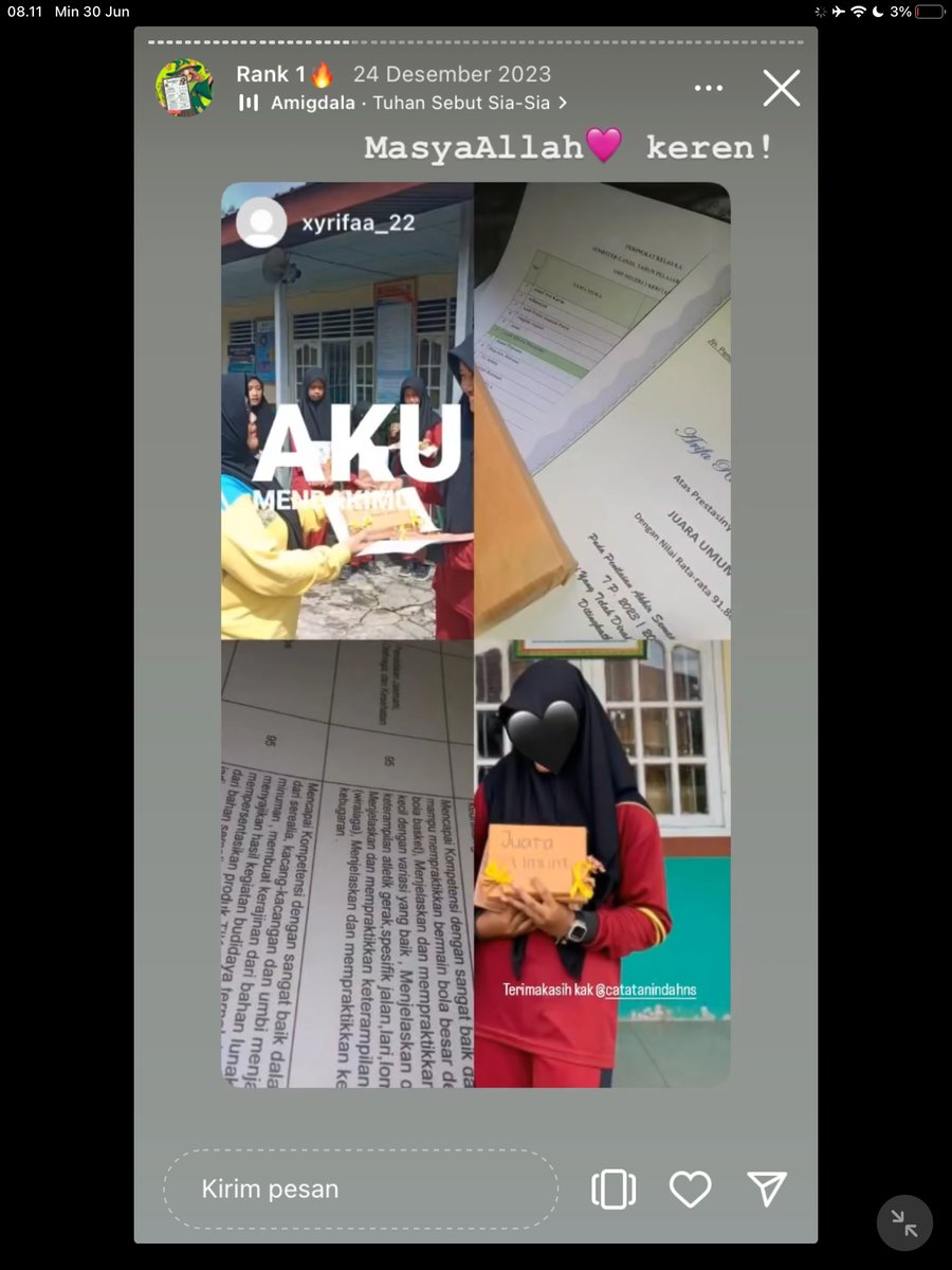 Image for FOTO KORBAN KECANDUAN BELAJAR PAKE "CATATAN INDAH" (GESER GAMBAR/CEK HIGHLIGHT IG CATATANINDAHNS BAGIAN "RANK 1"