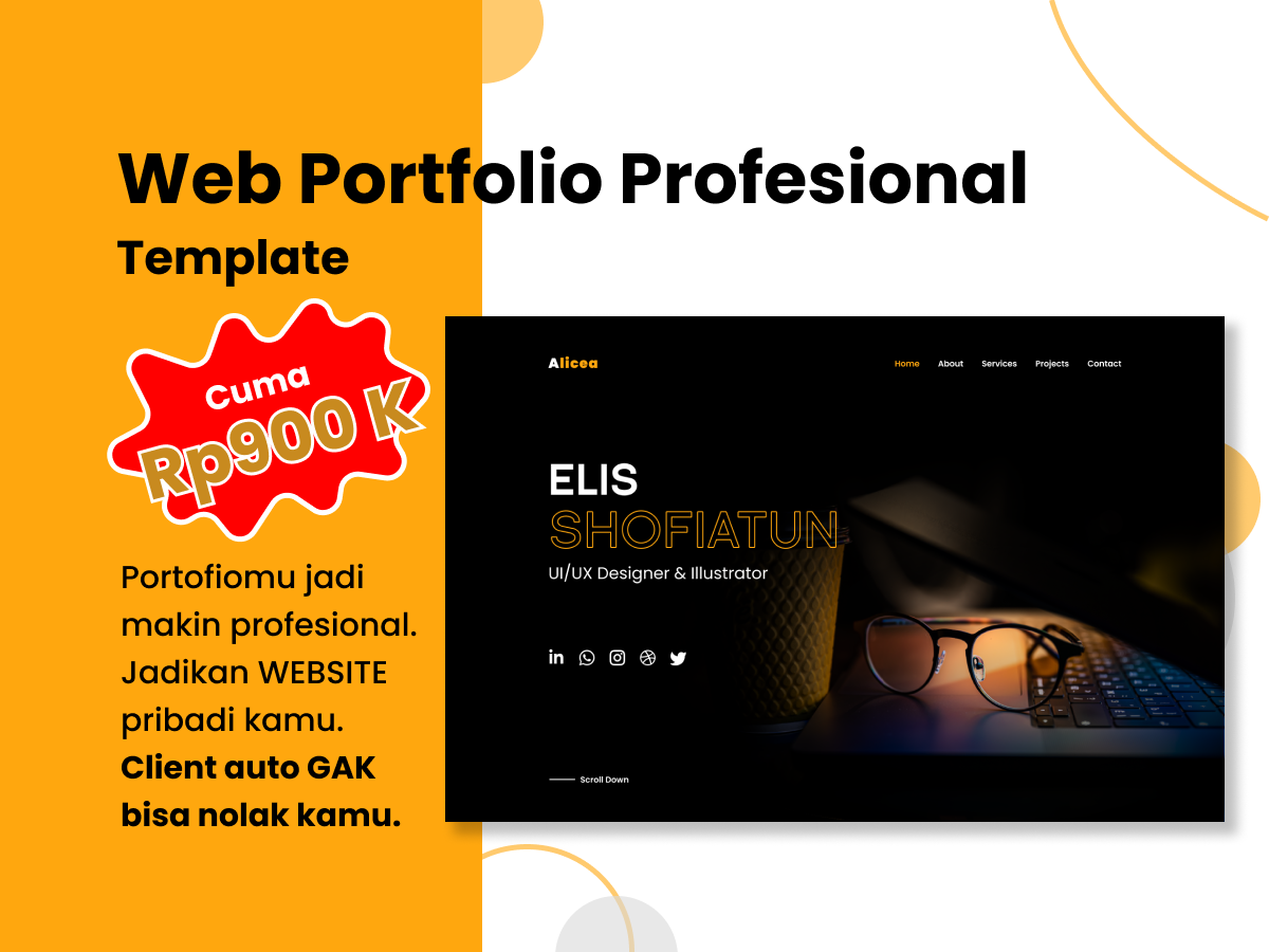image for [PREMIUM] Portofolio jadiin Website button