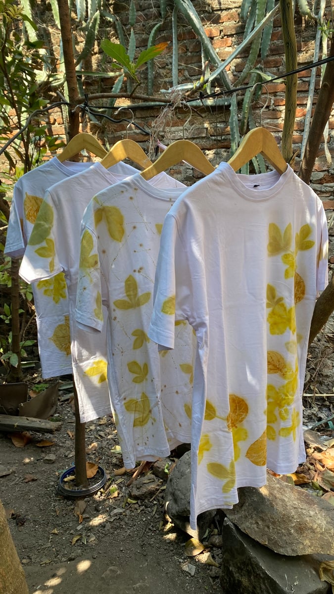 image for Cotton Bamboo Ecoprint button