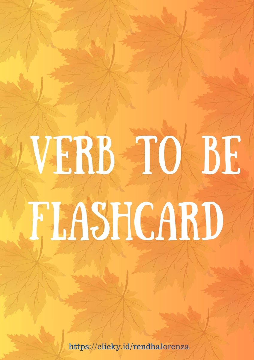 image for VERB TO BE FLASHCARD button