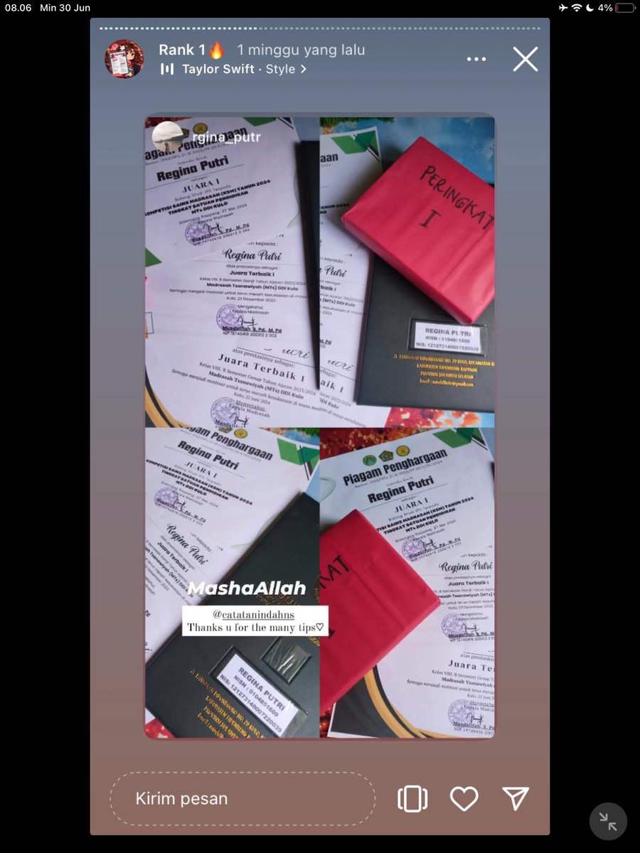 Image for FOTO KORBAN KECANDUAN BELAJAR PAKE "CATATAN INDAH" (GESER GAMBAR/CEK HIGHLIGHT IG CATATANINDAHNS BAGIAN "RANK 1"
