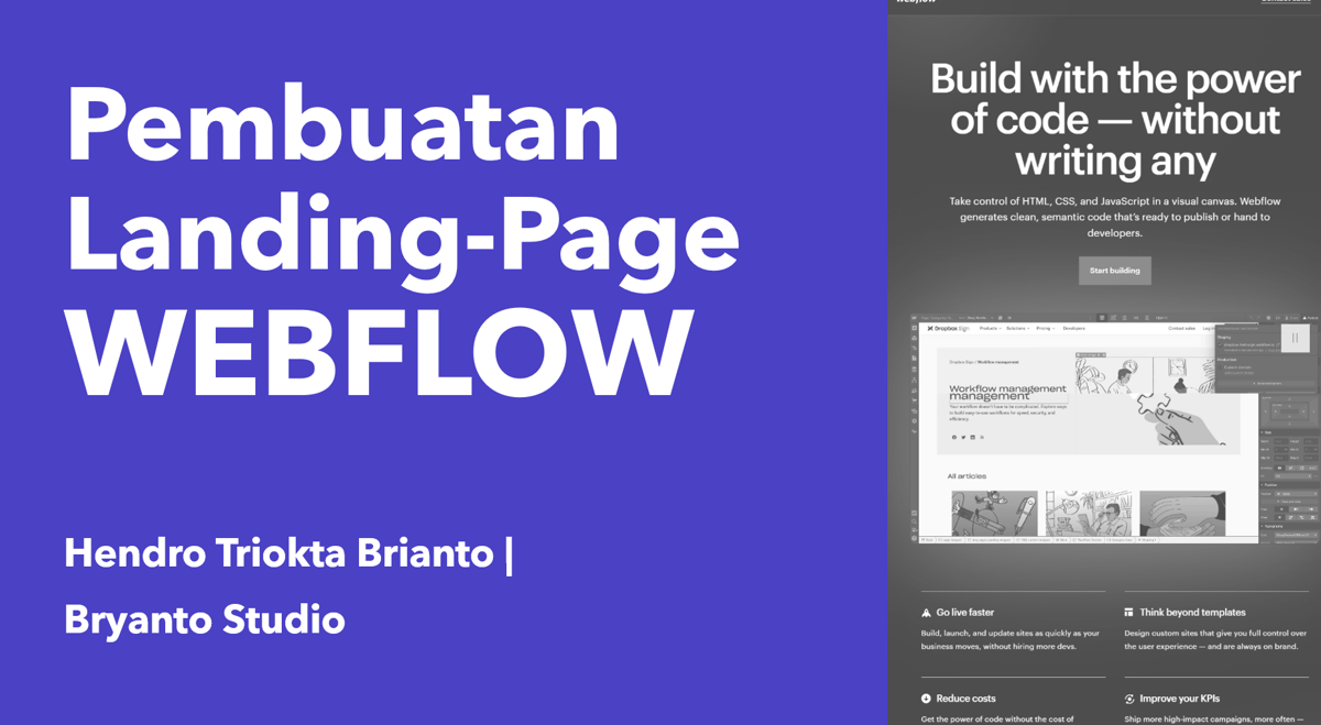 image for [Video] Membuat Landing Page dengan Webflow button