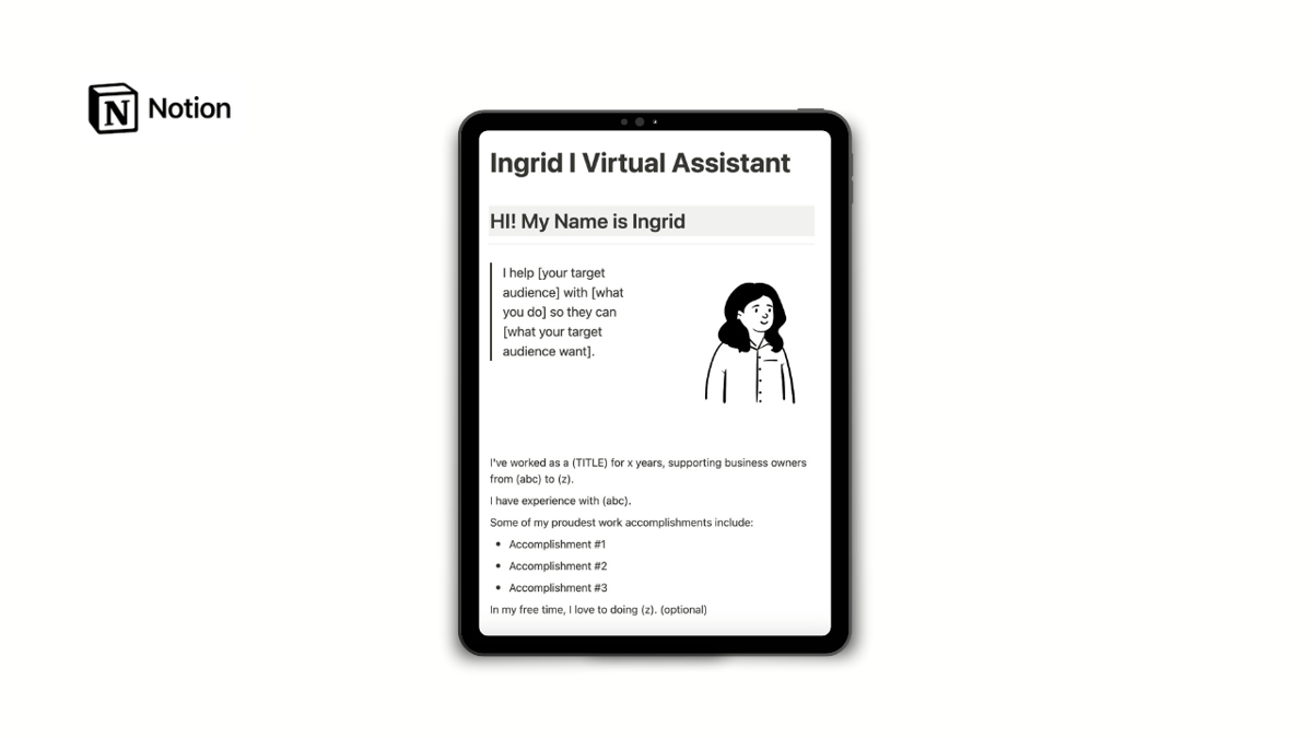 image for [FREE] Notion Portfolio Template button