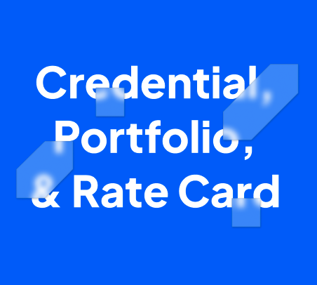 image for Credential, Portfolio, & Rate Card (Template) button