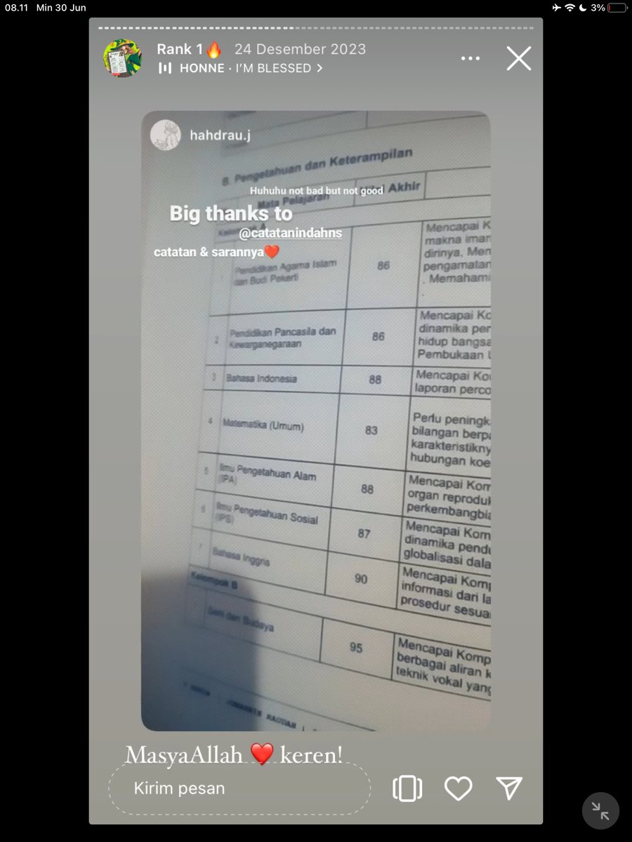 Image for FOTO KORBAN KECANDUAN BELAJAR PAKE "CATATAN INDAH" (GESER GAMBAR/CEK HIGHLIGHT IG CATATANINDAHNS BAGIAN "RANK 1"