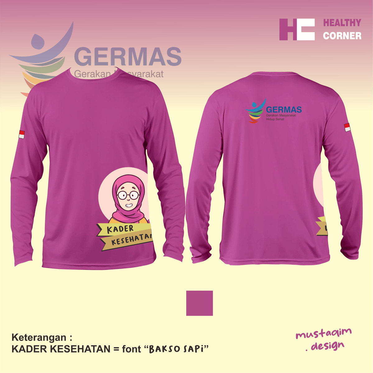 image for [FREE] MOCK UP KAOS KADER KESEHATAN  button