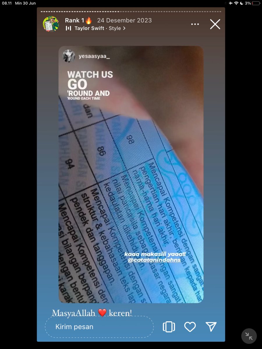 Image for FOTO KORBAN KECANDUAN BELAJAR PAKE "CATATAN INDAH" (GESER GAMBAR/CEK HIGHLIGHT IG CATATANINDAHNS BAGIAN "RANK 1"