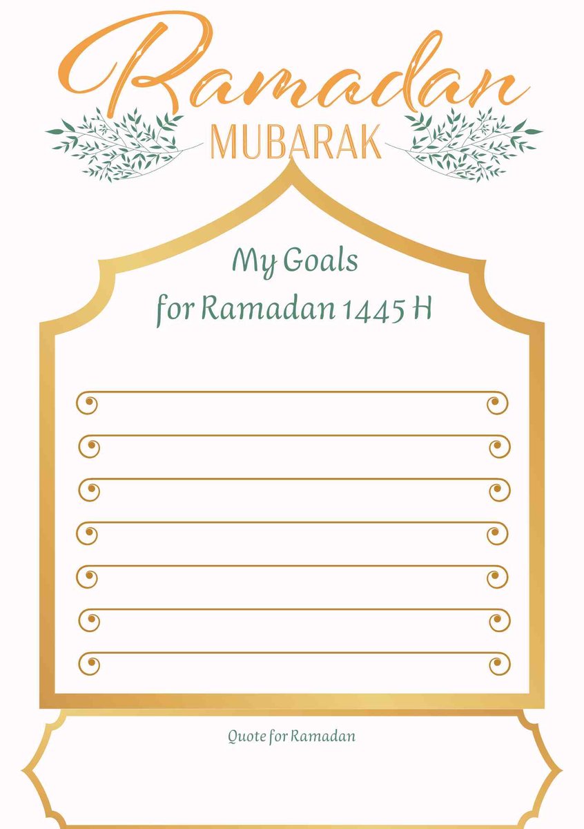 image for Ramadan Journal gold button