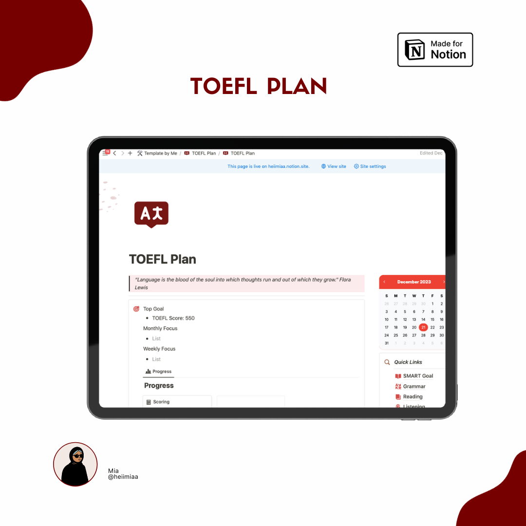 image for TOEFL Plan button