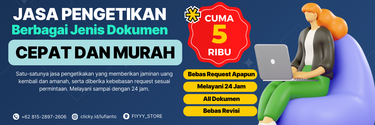 image for Jasa Pengetikan Profesional Berbagai Jenis Dokumen CEPAT dan MURAH button