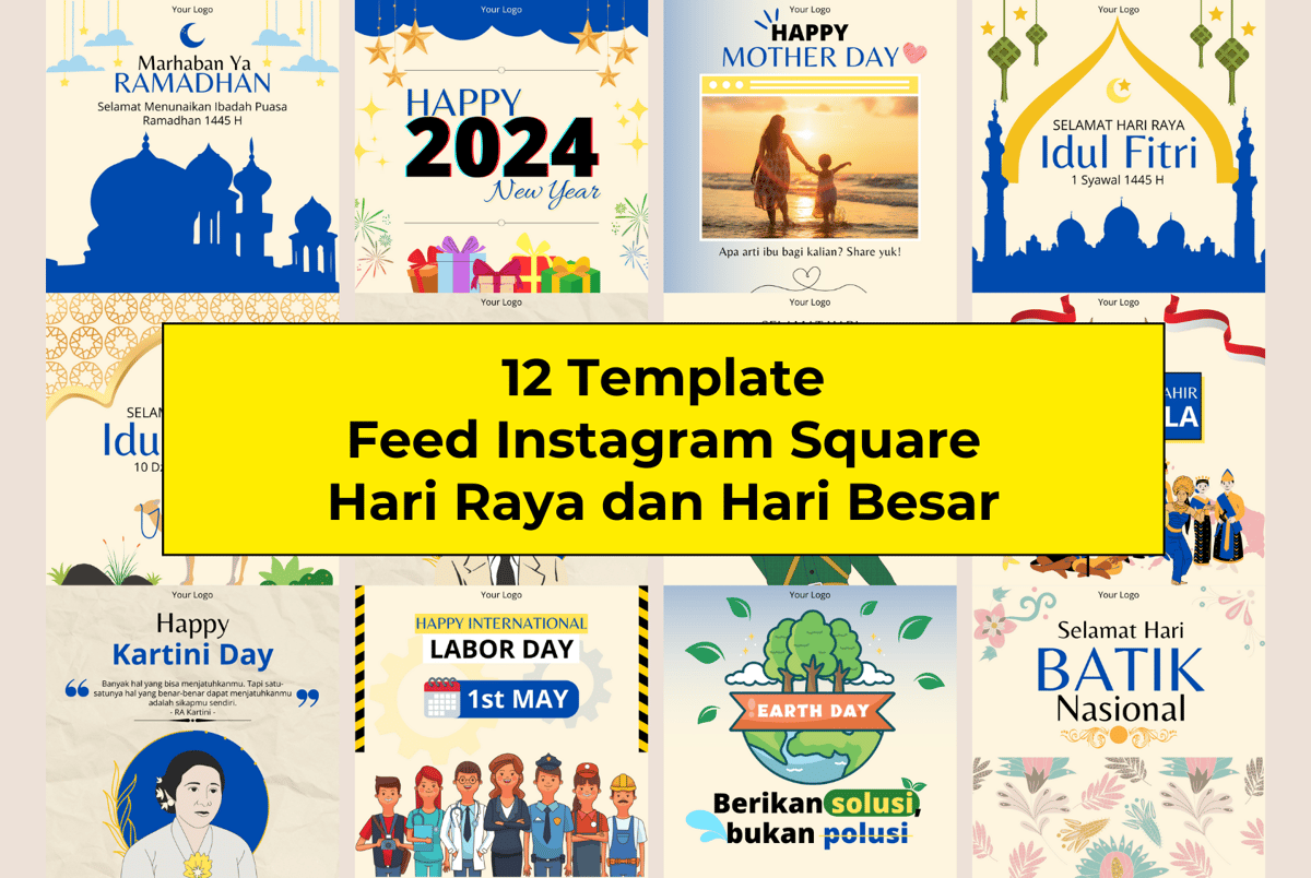 image for FREE - 12 Canva Template Hari Besar dan Hari Raya Ukuran Square button