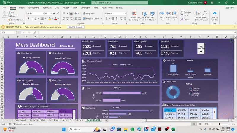 Image for Mau Bikin / Belajar Dashboard Seperti Dibawah ? WA aja !