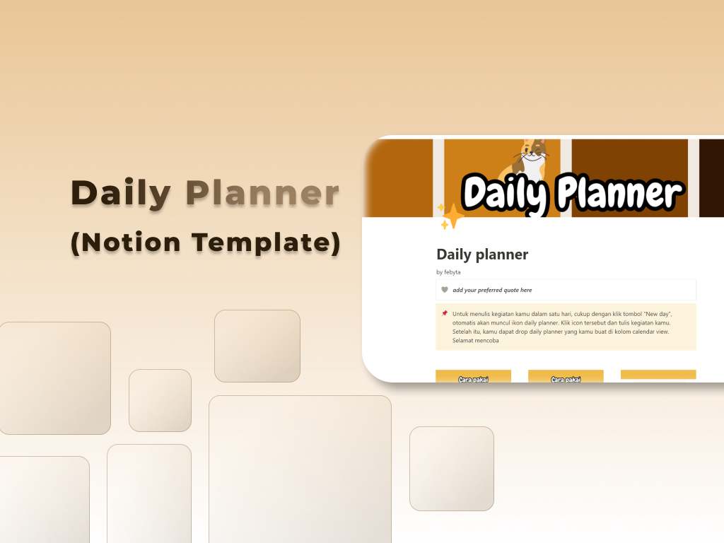 image for [Free] Template Daily Planner [Notion template] button