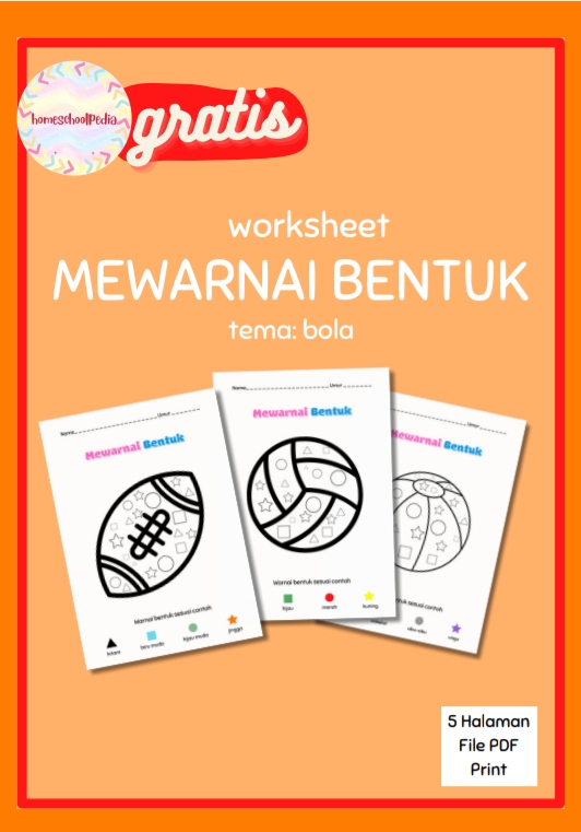 image for Worksheet Mewarnai Bentuk [Gratis] button