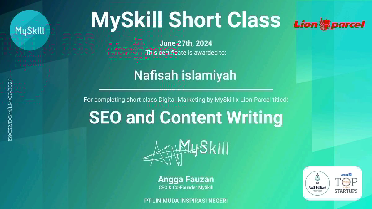 Image for SHORT CLASS MYSKILL