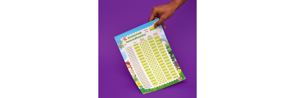 image for Free Printable Kegiatan Ramadhan Hijau button