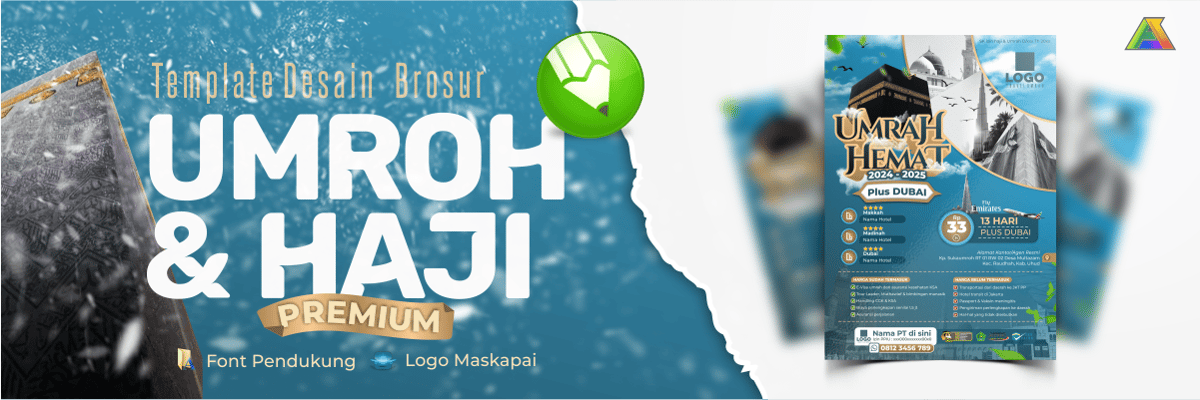 Image for TEMPLATE BROSUR UMRAH BLUESGO
