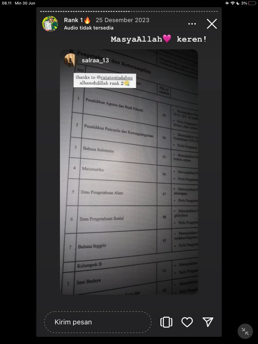 Image for FOTO KORBAN KECANDUAN BELAJAR PAKE "CATATAN INDAH" (GESER GAMBAR/CEK HIGHLIGHT IG CATATANINDAHNS BAGIAN "RANK 1"