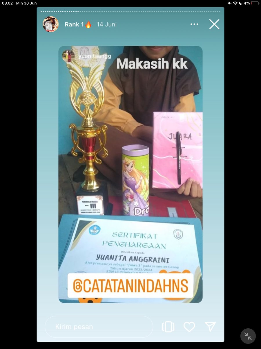Image for FOTO KORBAN KECANDUAN BELAJAR PAKE "CATATAN INDAH" (GESER GAMBAR/CEK HIGHLIGHT IG CATATANINDAHNS BAGIAN "RANK 1"