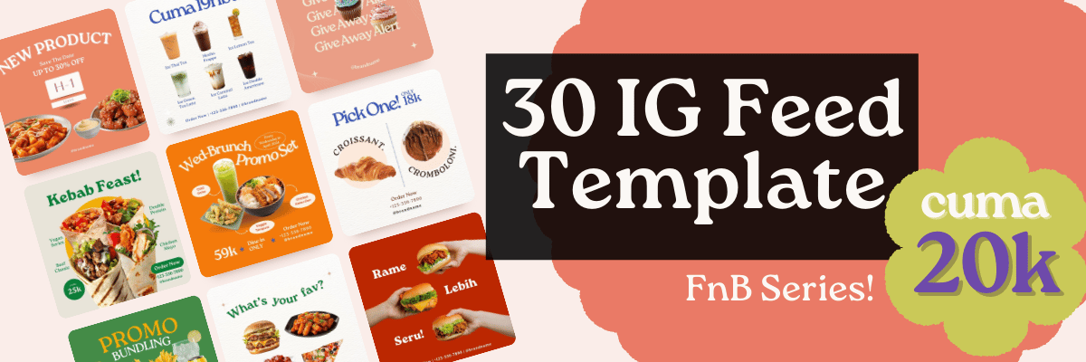Image for [PROMO Untuk 10 Orang] - 30 IG Feed Template - FnB Series
