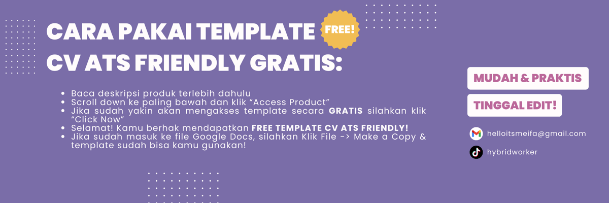 📝[FREE] TEMPLATE CV ATS FRIENDLY AGAR DILIRIK HRD | Clicky