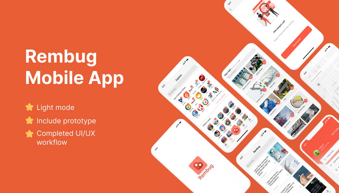 image for Template UI Kit: Rembug App button
