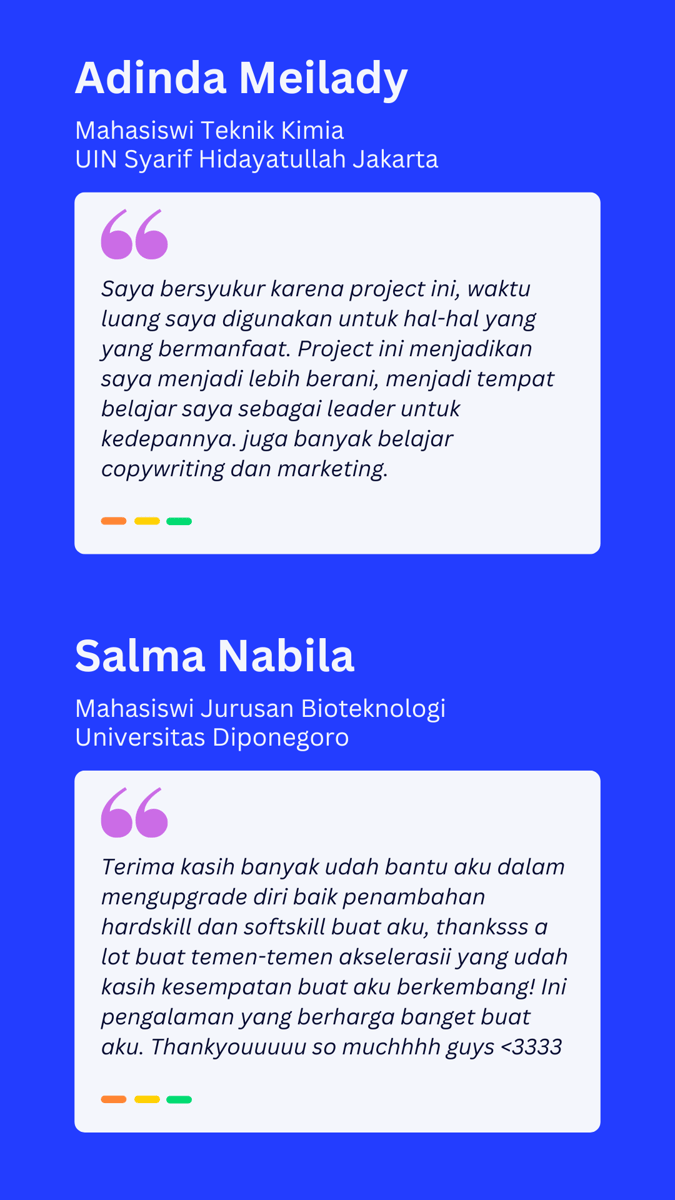 Image for Kata mereka tentang Akselerasi 👀