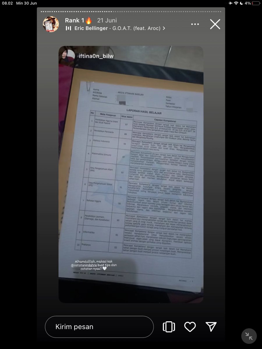Image for FOTO KORBAN KECANDUAN BELAJAR PAKE "CATATAN INDAH" (GESER GAMBAR/CEK HIGHLIGHT IG CATATANINDAHNS BAGIAN "RANK 1"
