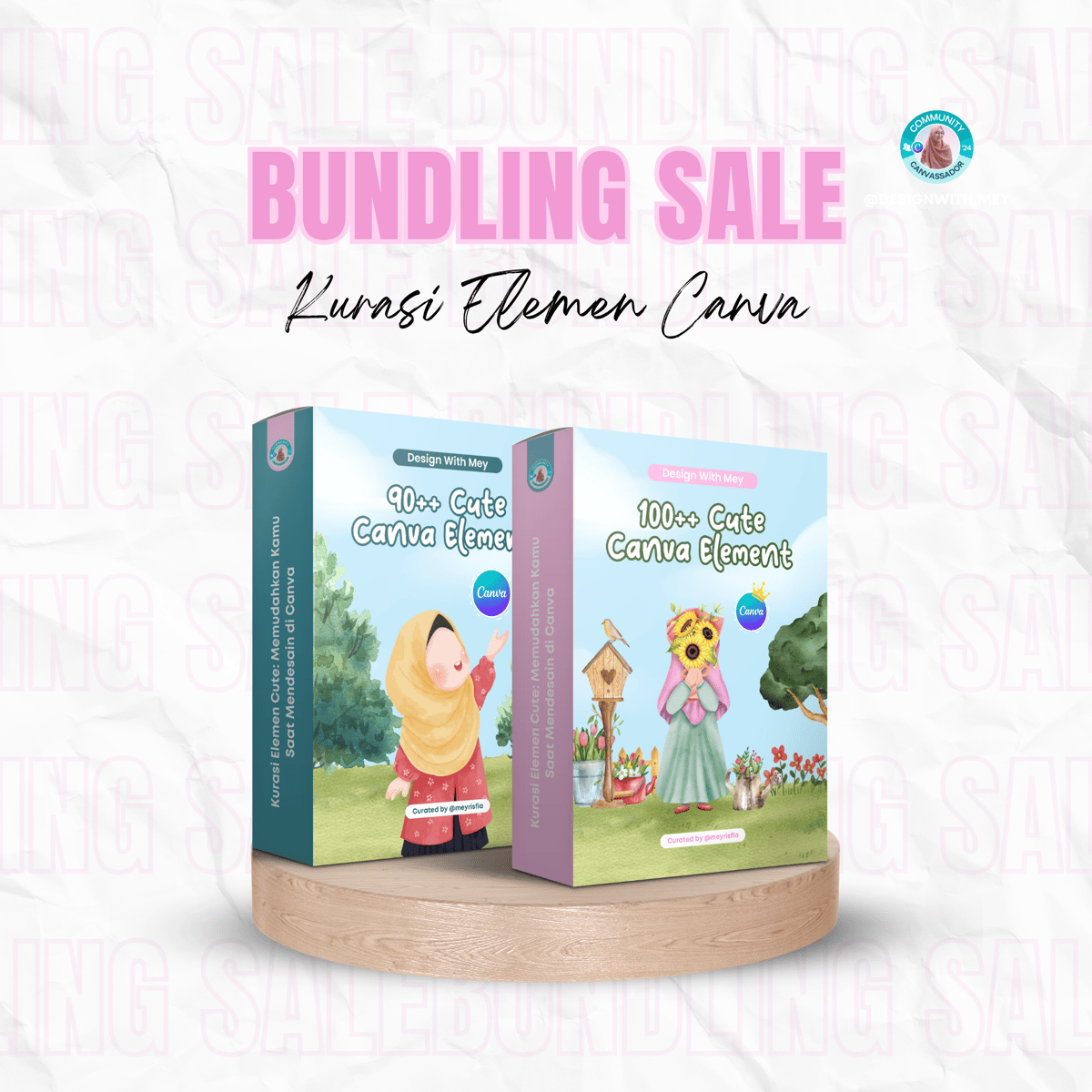 image for [Bundling] Kurasi Elemen Cute di Canva Makin Sat Set Saat Mendesain (Elemen Free & Pro) button