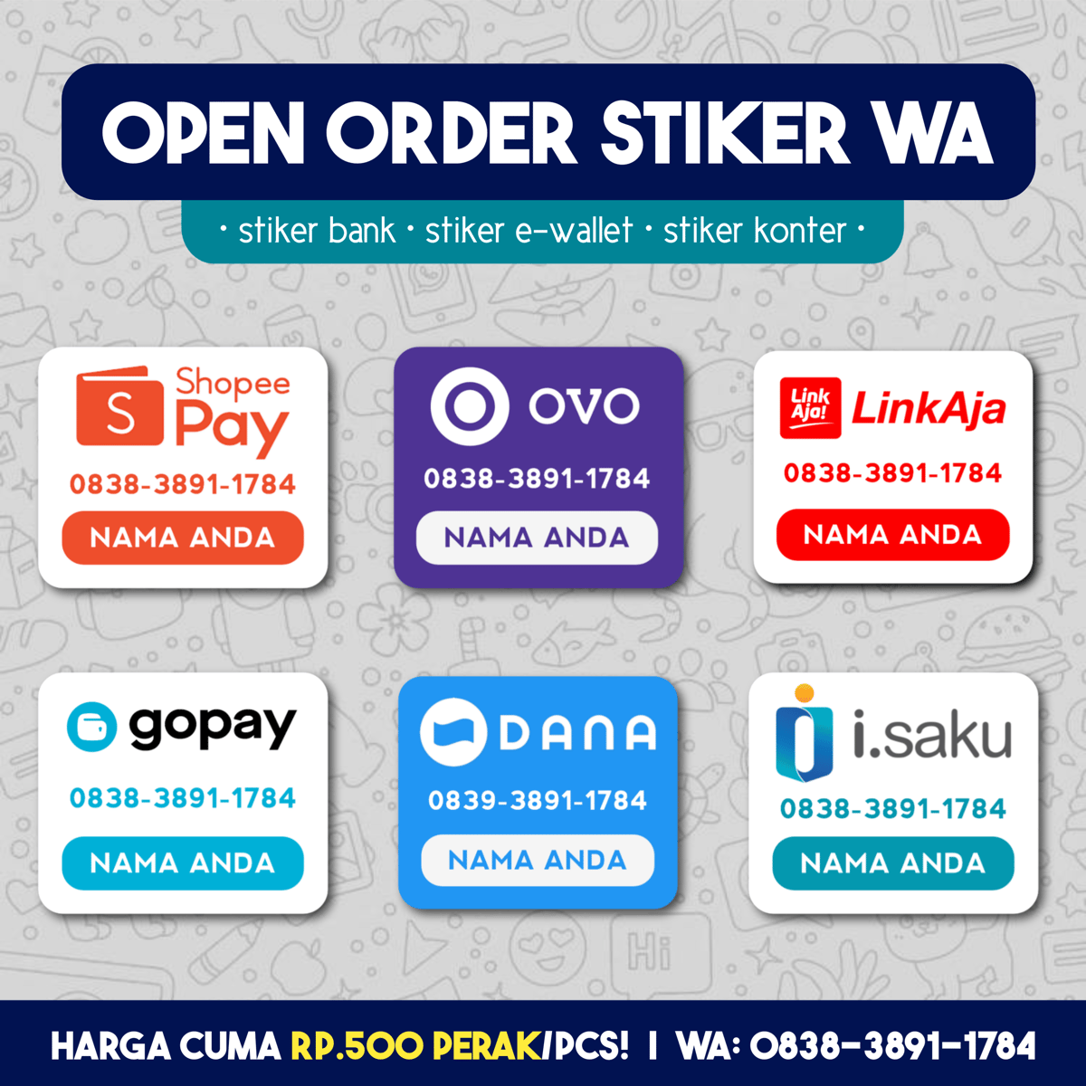 Image for Contoh stiker payment desain A