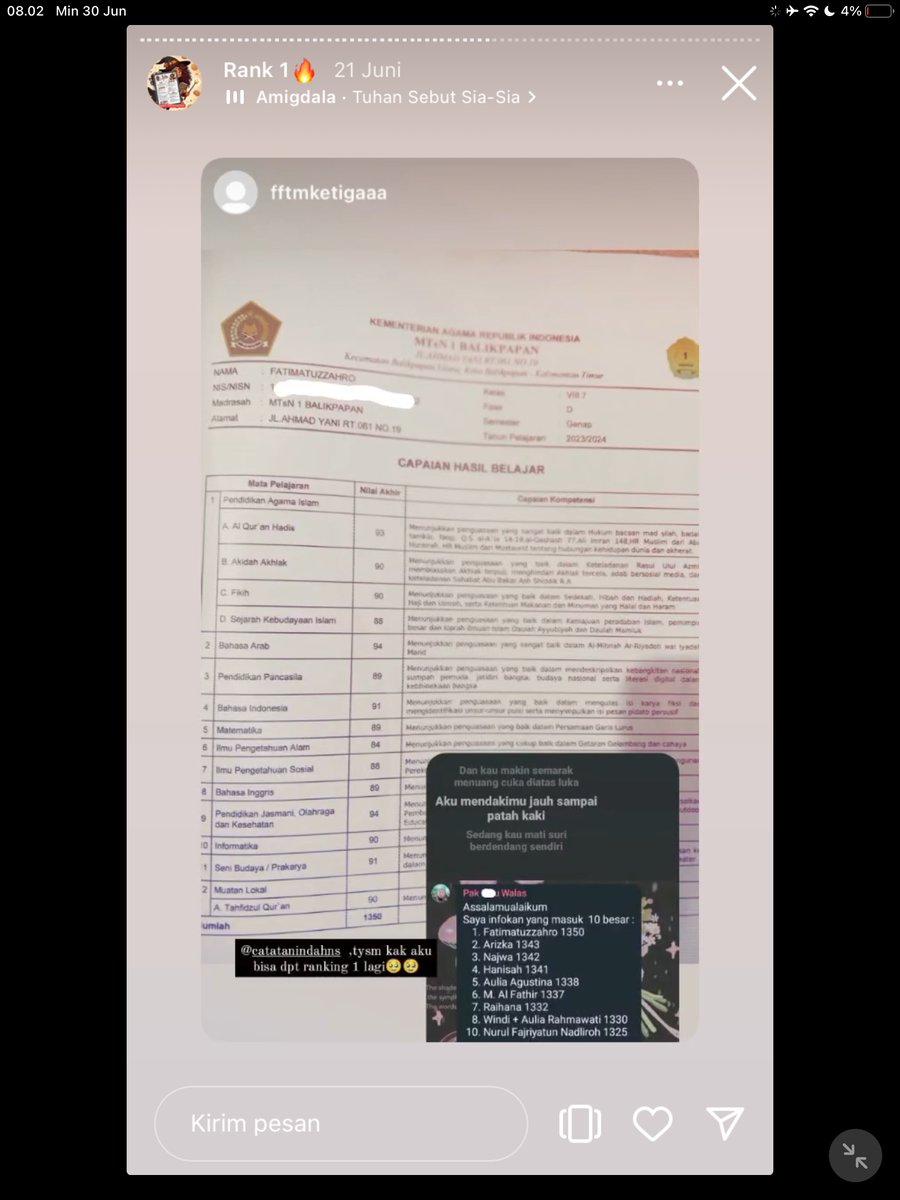 Image for FOTO KORBAN KECANDUAN BELAJAR PAKE "CATATAN INDAH" (GESER GAMBAR/CEK HIGHLIGHT IG CATATANINDAHNS BAGIAN "RANK 1"