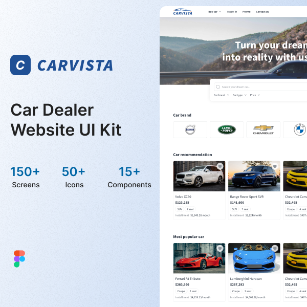 image for FREE UI Carvista - Car Dealer Website UI Trial Kit button