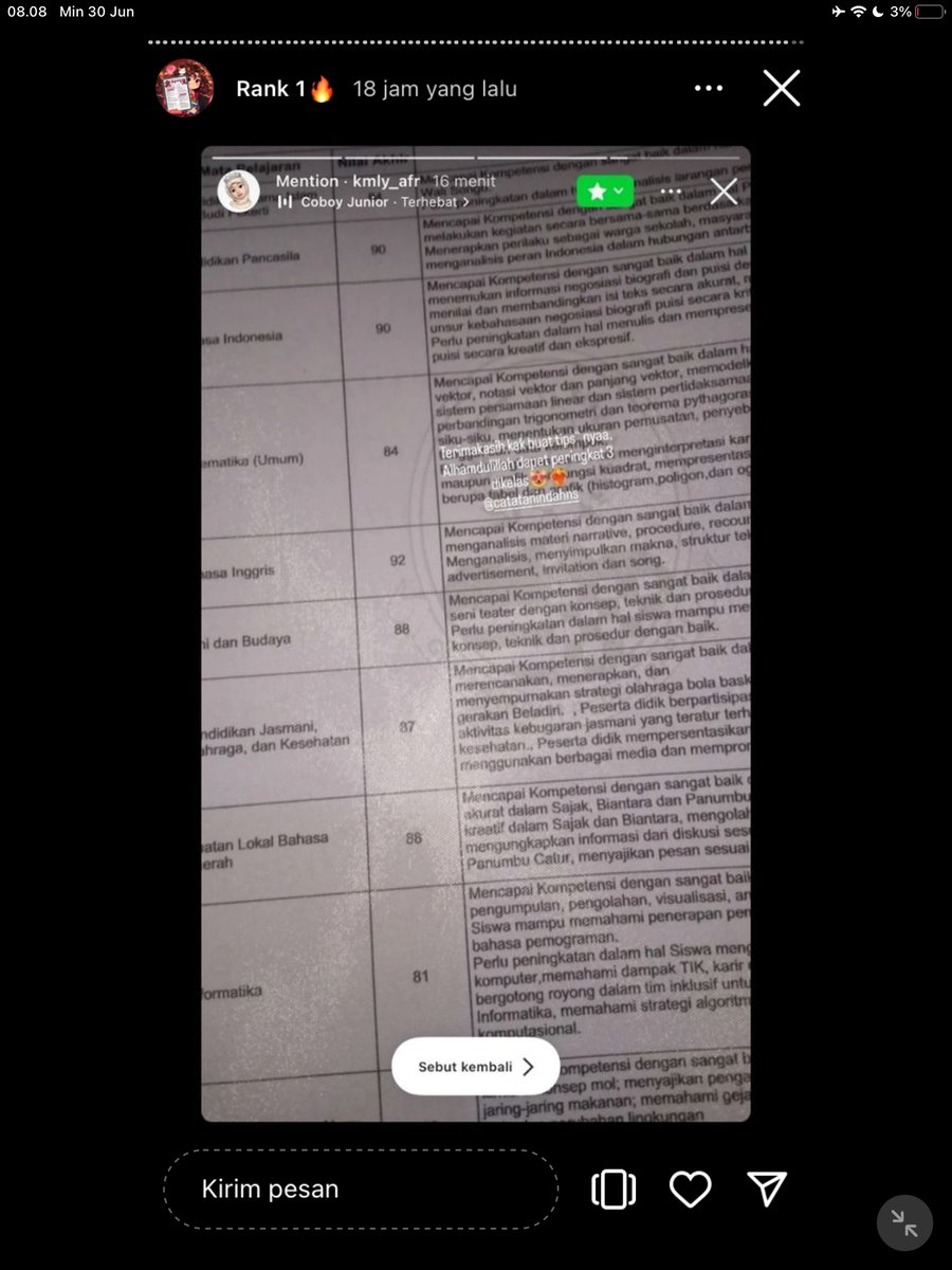Image for FOTO KORBAN KECANDUAN BELAJAR PAKE "CATATAN INDAH" (GESER GAMBAR/CEK HIGHLIGHT IG CATATANINDAHNS BAGIAN "RANK 1"