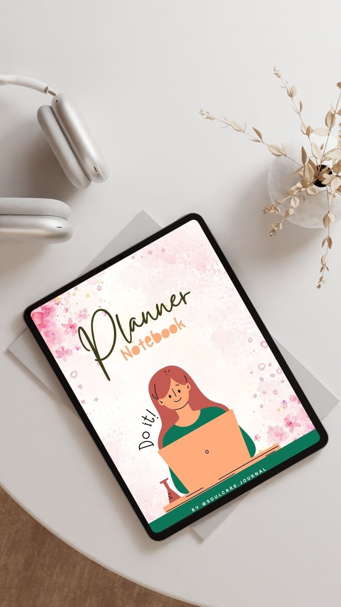 Soul Care Digital Planner Notebook, image 1