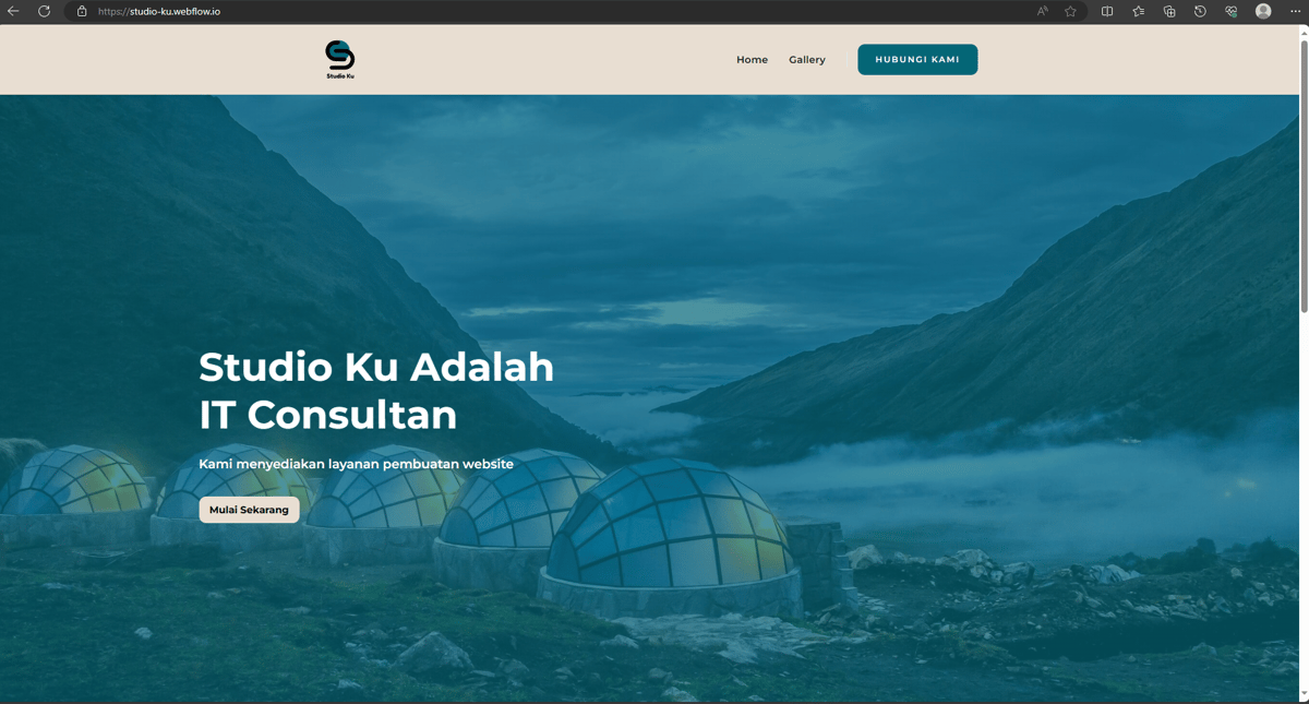Contoh hasil akhir Tutorial membuat Landing Page