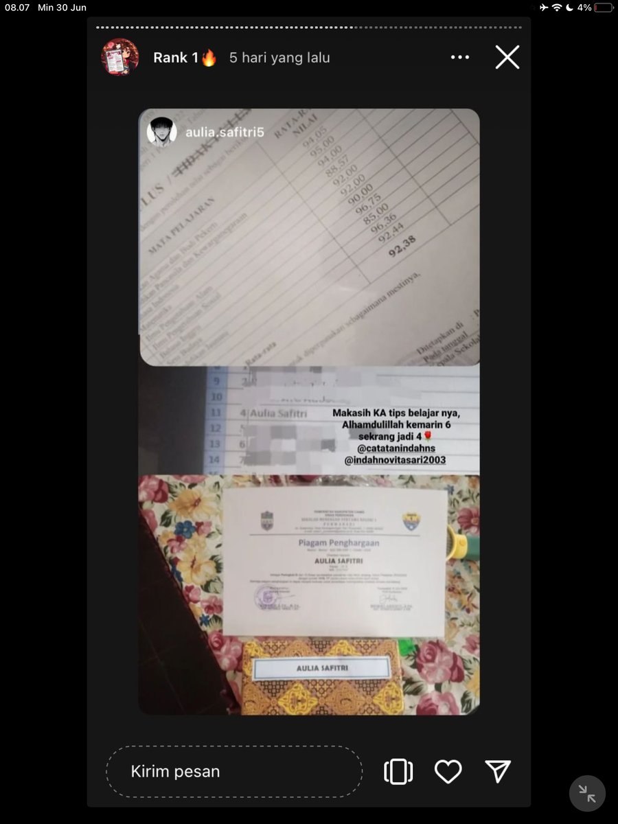 Image for FOTO KORBAN KECANDUAN BELAJAR PAKE "CATATAN INDAH" (GESER GAMBAR/CEK HIGHLIGHT IG CATATANINDAHNS BAGIAN "RANK 1"