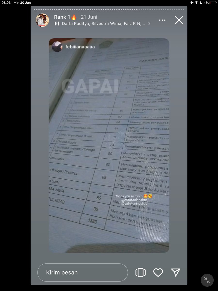 Image for FOTO KORBAN KECANDUAN BELAJAR PAKE "CATATAN INDAH" (GESER GAMBAR/CEK HIGHLIGHT IG CATATANINDAHNS BAGIAN "RANK 1"