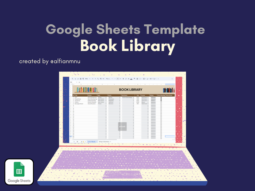 image for Book Library - Google Sheet Template button