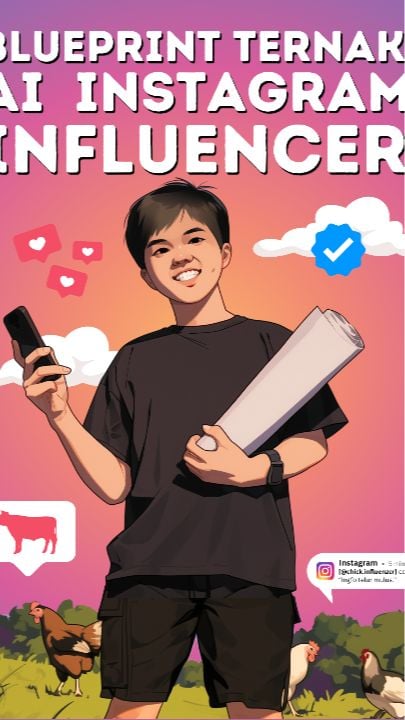 image for Ebook Blueprint Ternak AI Instagram Influencer (99k) button