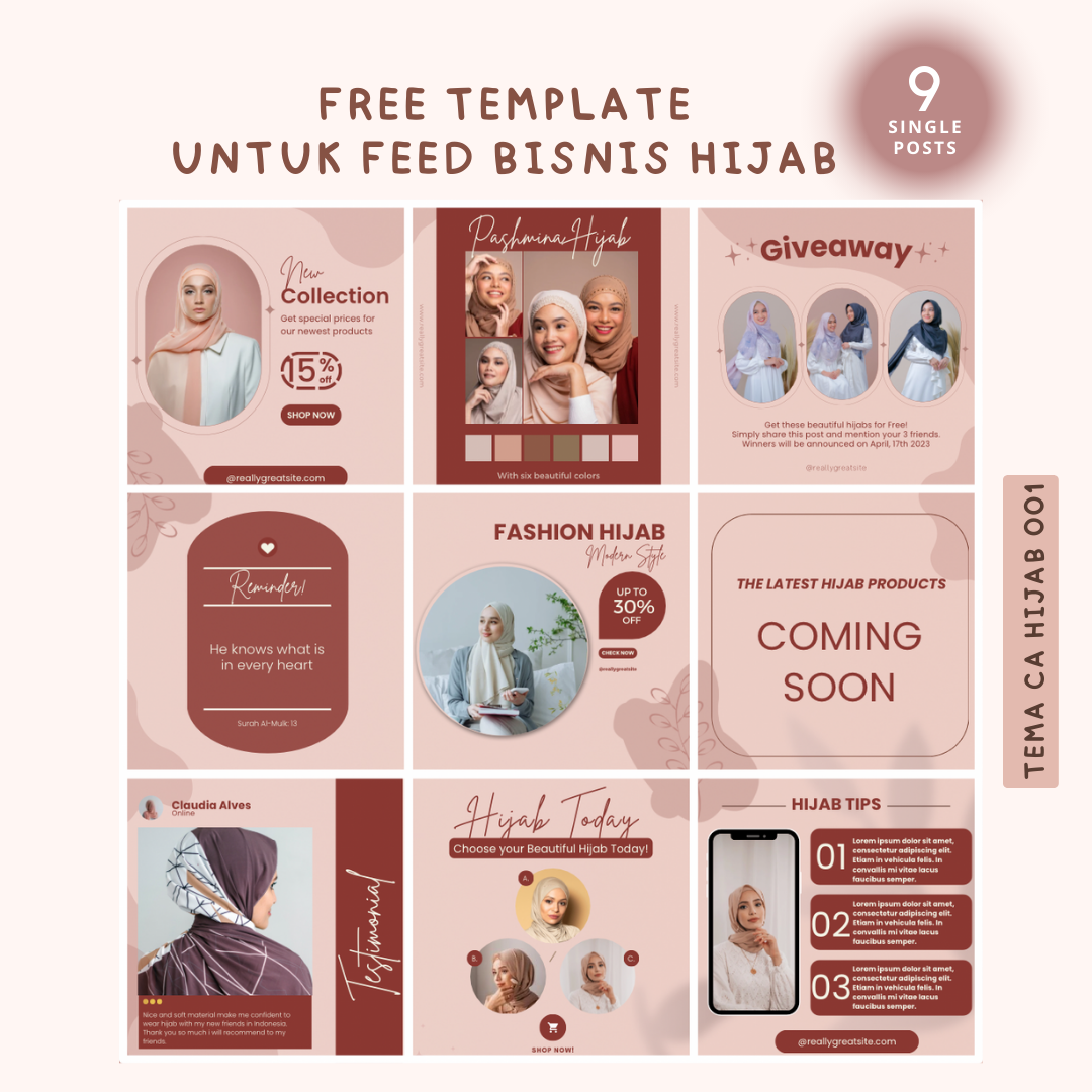image for Instagram Feed Bisnis Hijab (Tema CA Hijab 001) button